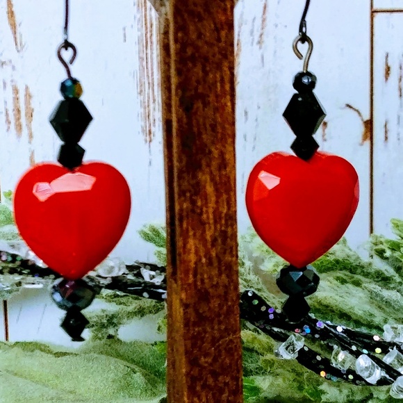 Jewelry - Fragile Heart Czech Glass Earrings